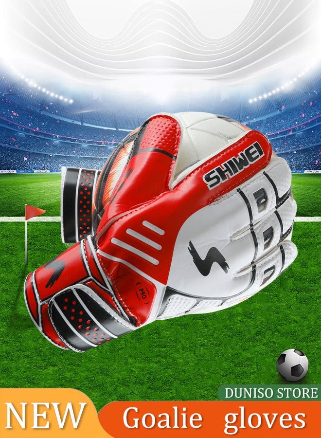 إسكدنيا قفازات حارس المرمى للشباب والبالغين، قبضة قوية لأصعب التصديات، مع حماية للأصابع ولاتكس لتوفير حماية رائعة لمنع الإصابات - Image 1