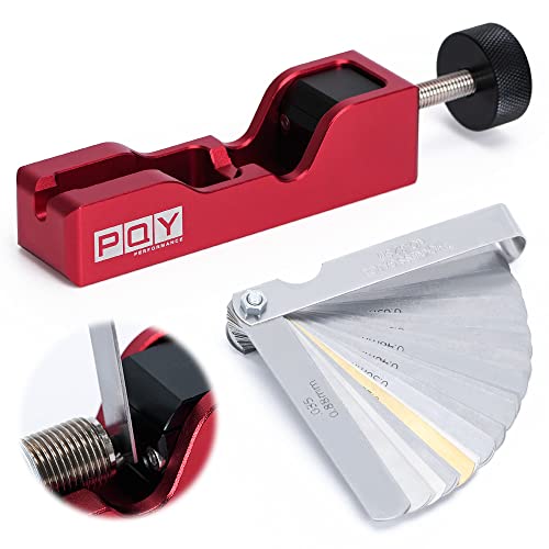 PQY Universal Spark Plug Gap Tool with 32 Blades Steel Feeler Gauge for Most 10mm 12mm 14mm 16mm Spark Plugs Red - Image 3