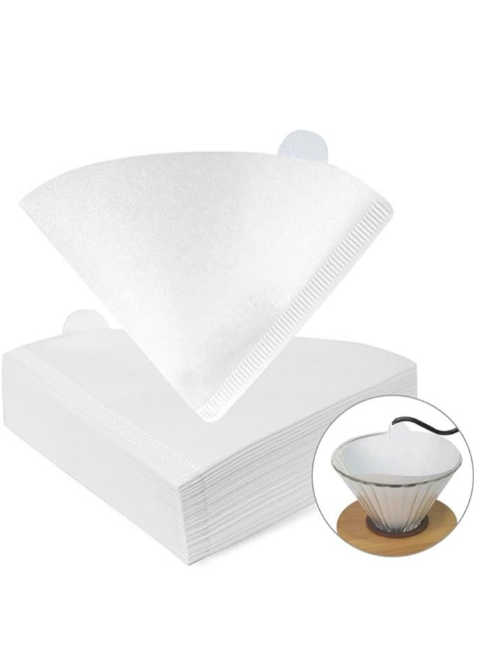 RANK 100 Piece Coffee Paper Filter V60 Size 02 White 