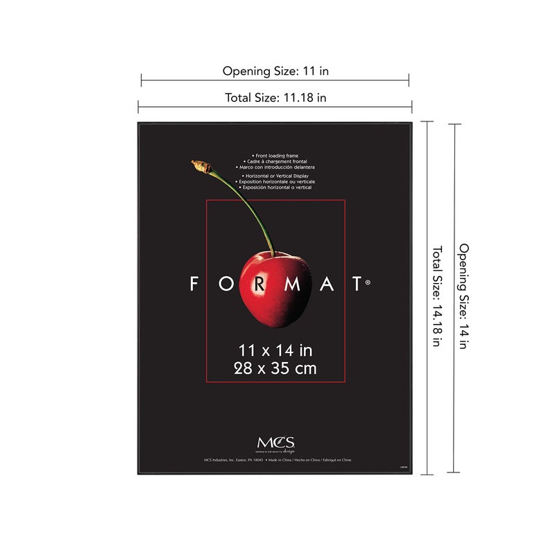 MCS Format Picture Frames, Gallery Wall Frames, Black, 11 x 14, 6-Pack - Image 3