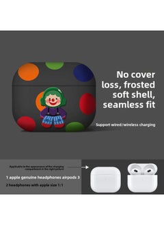 Strawberry Bear Family Airpods Protective Case Cartoon Cute Suitable For Apple 1/2/3 Generation Bluetooth Headset Soft Case-Color:Clown-Black-Model:AirpdosPRO2 Generation