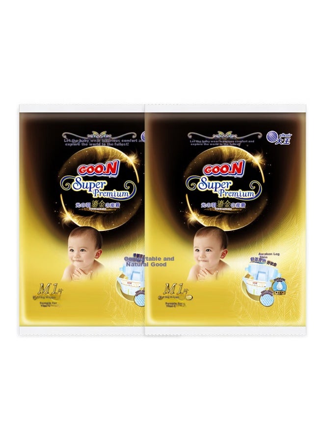 Goon Goo.n [brand Direct , Quality Assurance] Light Feather Golden Paper Diapers M1*2 Packs (6-11kg) Diapers Baby Feather Breathable Trial Pack  - Image 1