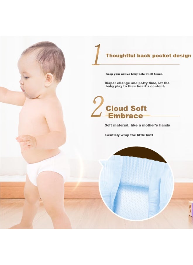 Goon Goo.n [brand Direct , Quality Assurance] Light Feather Golden Paper Diapers M1*2 Packs (6-11kg) Diapers Baby Feather Breathable Trial Pack  - Image 3