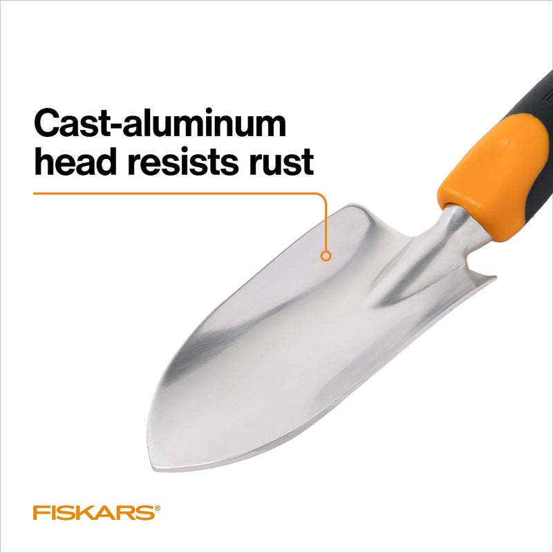 Fiskars Ergo Garden Trowel for Digging and Planting, Heavy Duty Gardening Hand Tool with Hanging Hole - Image 4