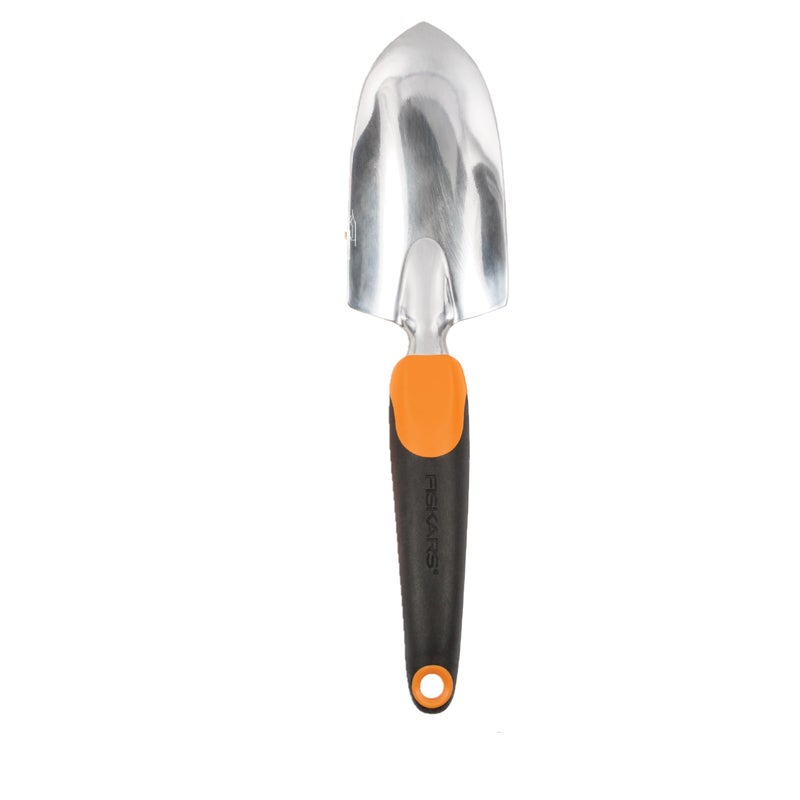 Fiskars Ergo Garden Trowel for Digging and Planting, Heavy Duty Gardening Hand Tool with Hanging Hole - Image 1