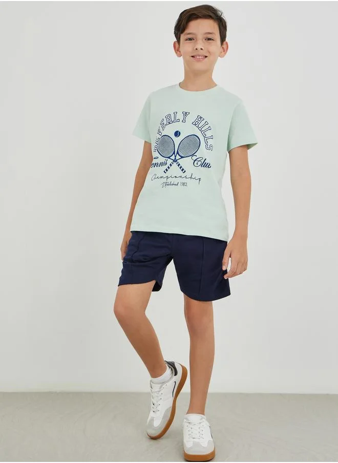 Styli Styli Graphic Print Round Neck T-Shirt