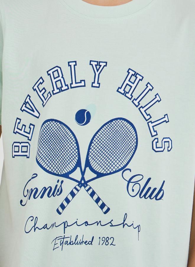 Styli Styli Graphic Print Round Neck T-Shirt  - Image 3