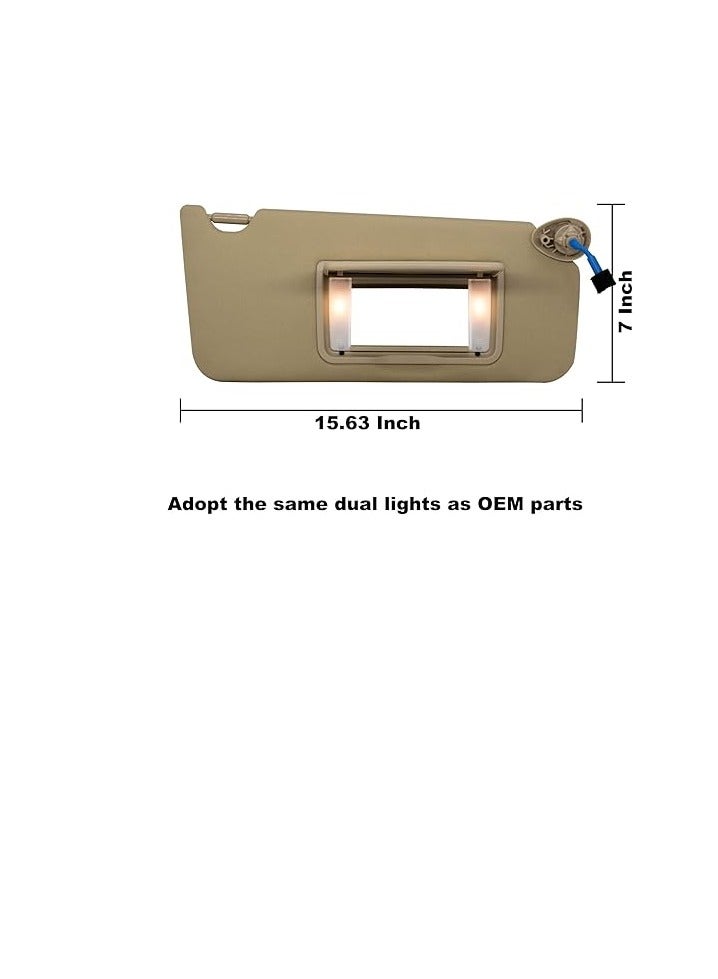 Accord 2008 2009 2010 2011 2012 interior sun visor beige - Image 3