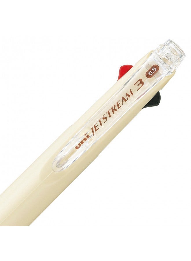 Uni Ballpoint Pen Jetstream 3 Color Black, Red, Blue Ink 0.5mm, Ivory (SXE340005.46) - Image 4