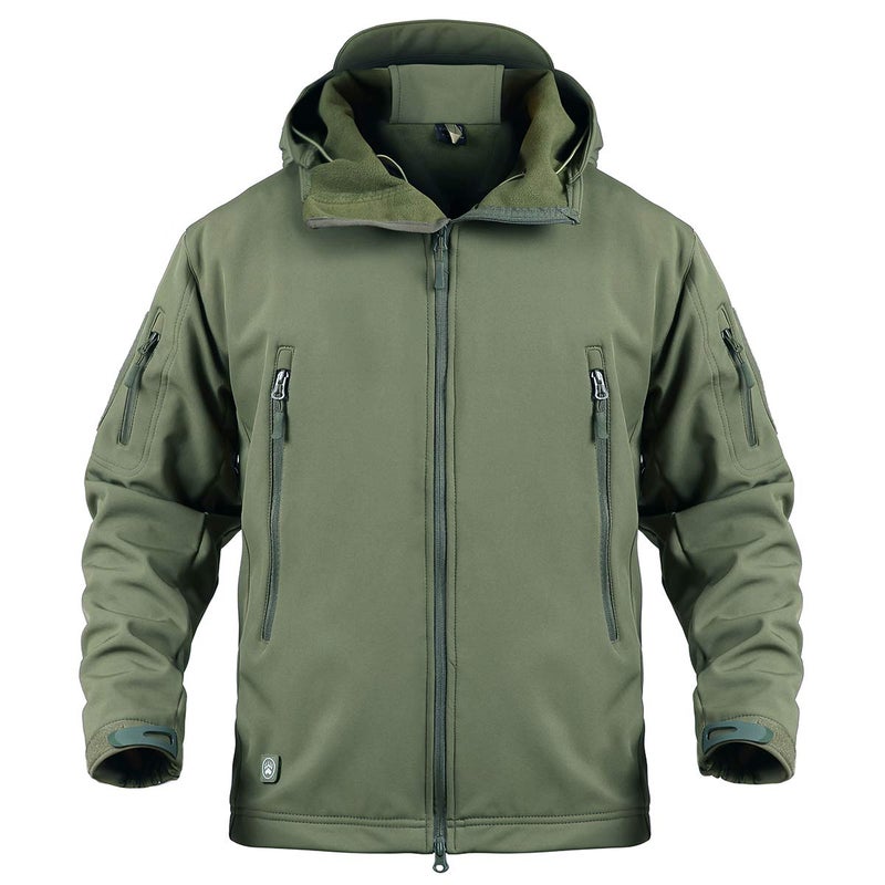 ReFire Gear Men's Army Special Ops Military Tactical Jacket Softshell Fleece Hooded Outdoor Coat - Image 1