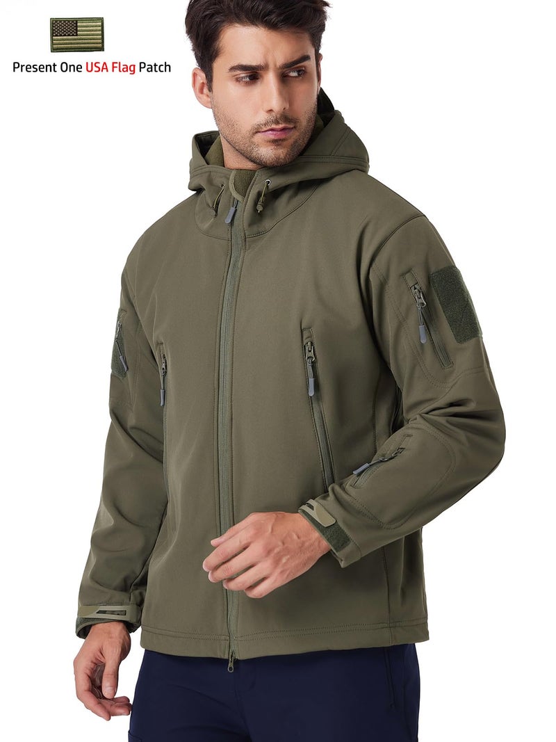 ReFire Gear Men's Army Special Ops Military Tactical Jacket Softshell Fleece Hooded Outdoor Coat - Image 4