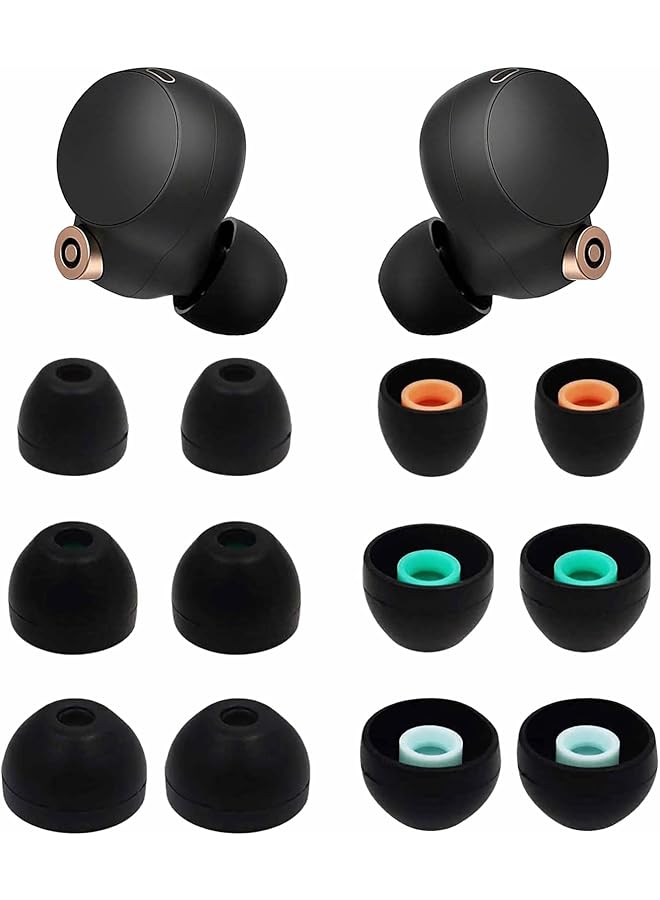 erorex Replacement Ear Tips Buds For Wf 1000Xm4 Wf 1000Xm3 Wf C500 Flexible Soft Silicone Rubber Skin Eartips Earbuds SML 6 Pairs - Image 1