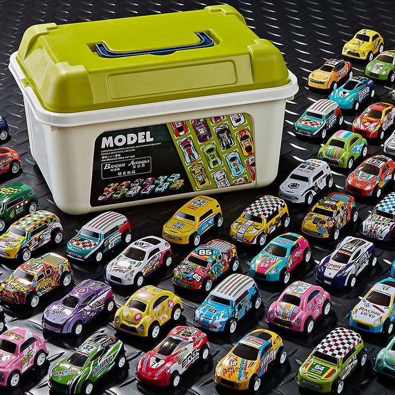 Mini Alloy Iron Car Pull-Back Car Container Set Children'S Boy Sliding Toy Racing Model - Image 5