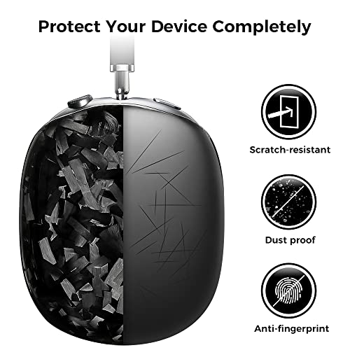 MONOCARBON Real Carbon Fiber Case for Airpods Max(2024 & 2020),Military Grade Protective Hard Cover for Apple Airpods Max Headphone from Daily Scratch,High-End Luxury Essential Accessories - Image 3