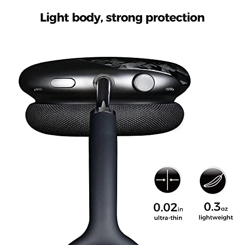 MONOCARBON Real Carbon Fiber Case for Airpods Max(2024 & 2020),Military Grade Protective Hard Cover for Apple Airpods Max Headphone from Daily Scratch,High-End Luxury Essential Accessories - Image 4