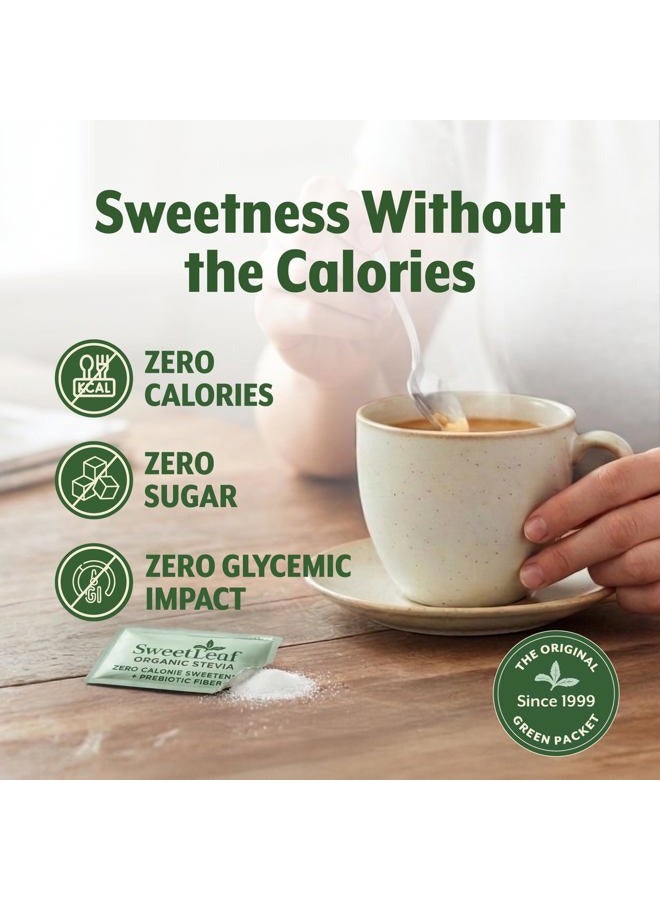SweetLeaf Organic Stevia Powder Packets - Zero Calorie Sweetener with Stevia Leaf Extract, No Artificial Sweetener Additive, Sugar Free, Keto Friendly, Non GMO, Gluten Free - 500 Count (Pack of 1) - Image 4