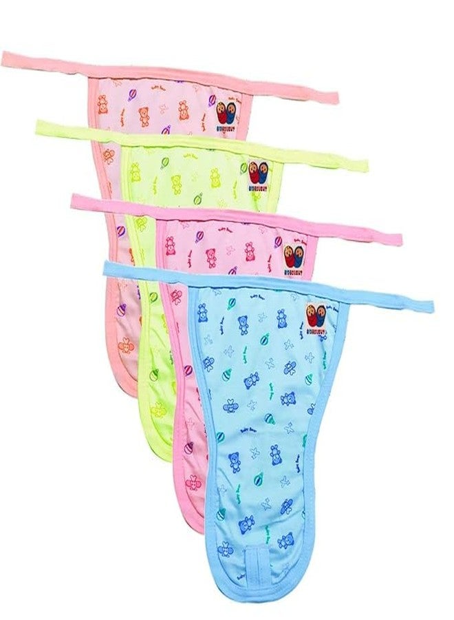 Bigbought Baby Boys and Baby Girls Cloth Set Of Jhablas(4 Pcs),Nappy (Langot)(4 Pcs),Hand Mittens(4 Pair),Leg Booties(4 Pair) and Cap(Topi) (4 Pcs) Pure Hosiery Cloth Pack Of 20 Items - Image 3