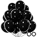 KUULBELA 110pcs Black Balloon 12 inch Black Latex Balloons for Birthday Party Baby Shower Weddingwith 2 Ribbons - Image 3