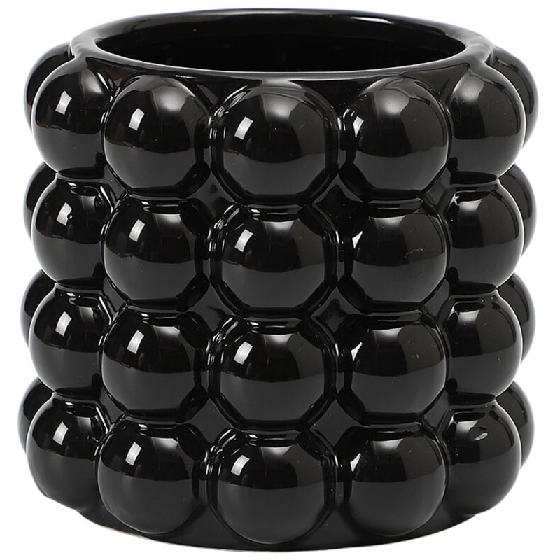 Yanwe1 Bubble Vase  Black Ceramic Vase For Flowers  Boho Vases For Home Decor  Decorative Vases For Living Room  Office  Bathroom  Shelf  Fireplace  Farmhouse  Coffee Table  5 Inches - Image 1