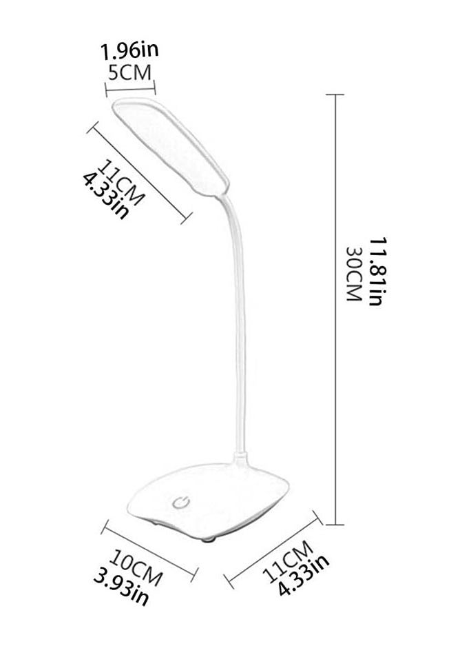 Generic - Desk lamp USB charging desk lamp led three-speed small desk lamp student eye protection desk reading lamp office table lamp - Image 1