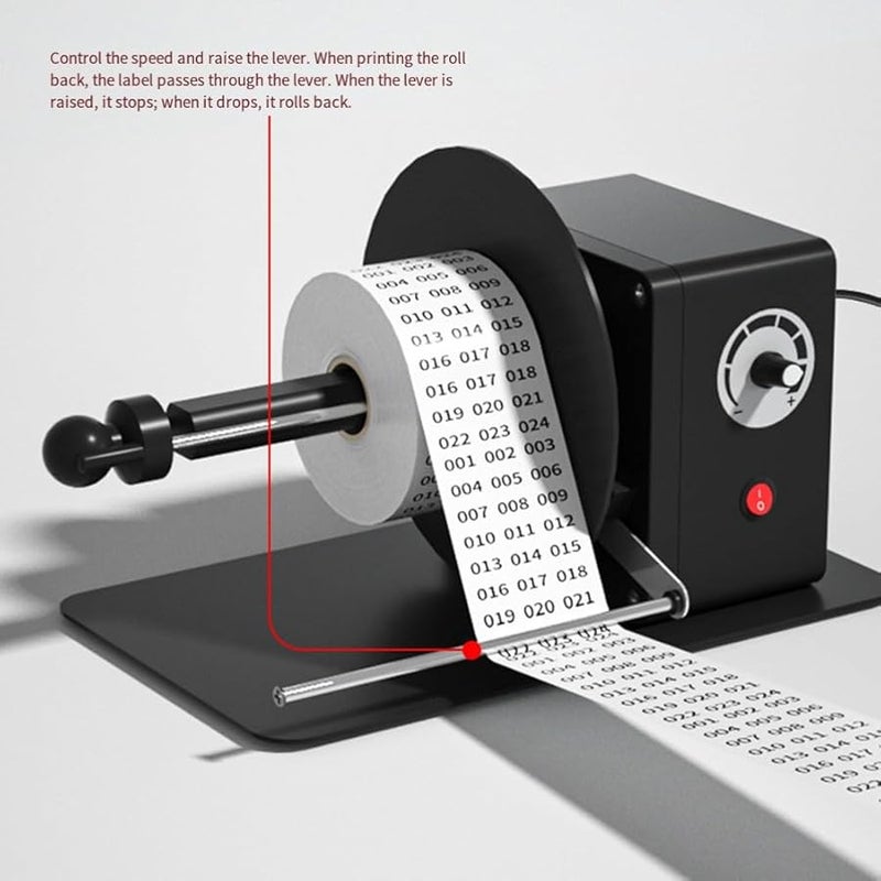 Industrial Label Rewinder Machine 15CM Width 12CM Core Auto Pause Speed Control - Image 3