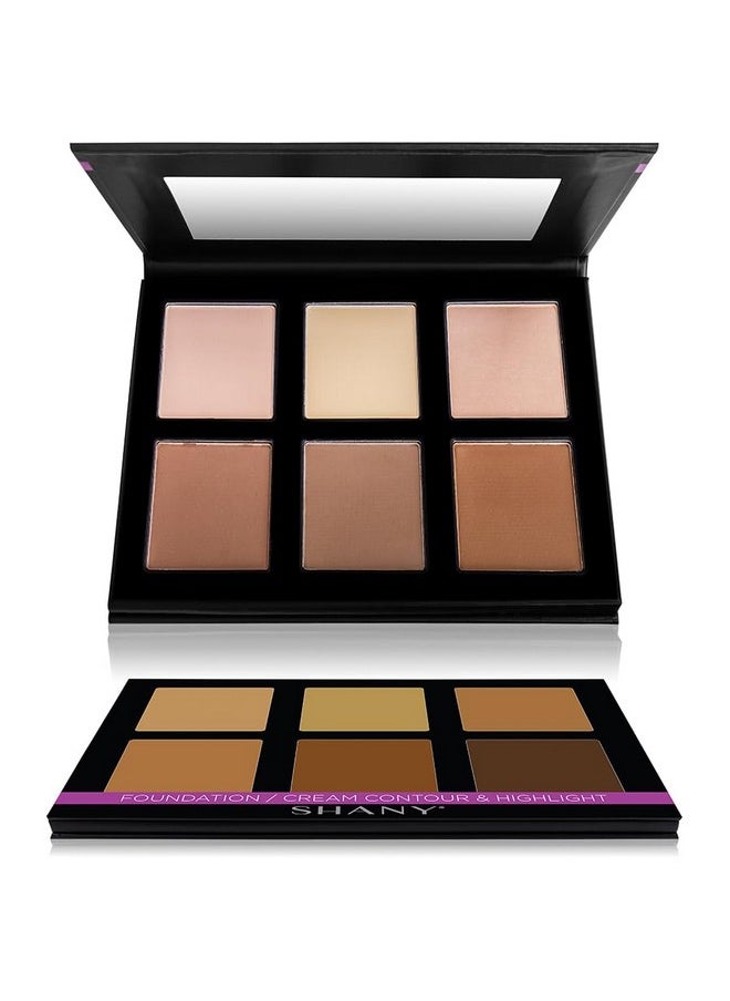 Shany Powder Contour & Highlight Makeup Palette With Mirror 6 Color Contour Palette Contour  - Image 5