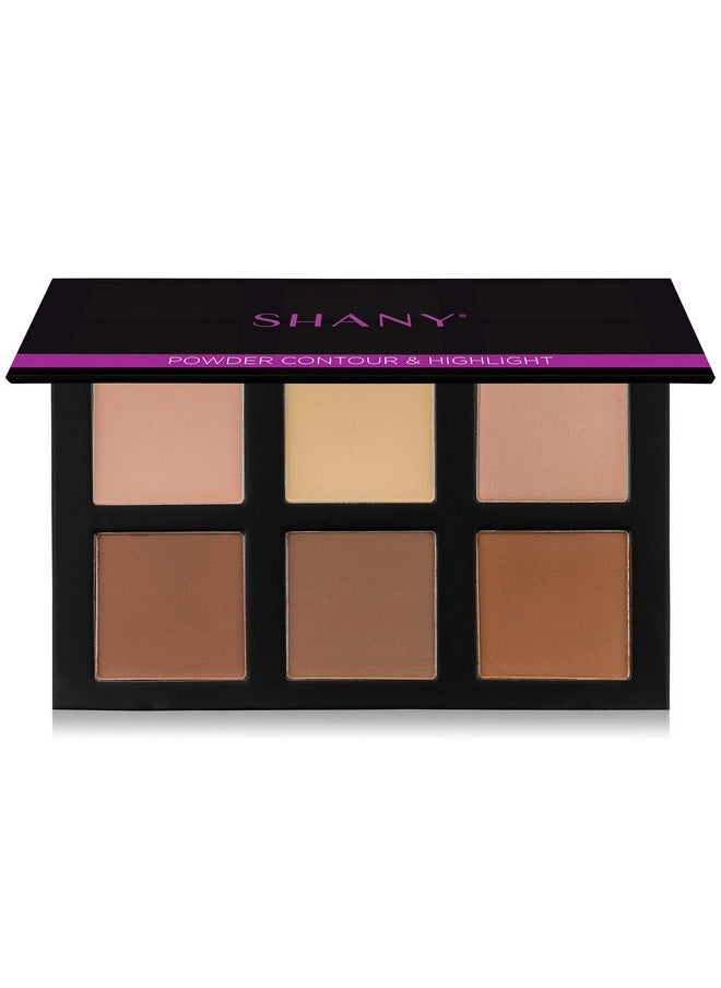 Shany Powder Contour & Highlight Makeup Palette With Mirror 6 Color Contour Palette Contour  - Image 1