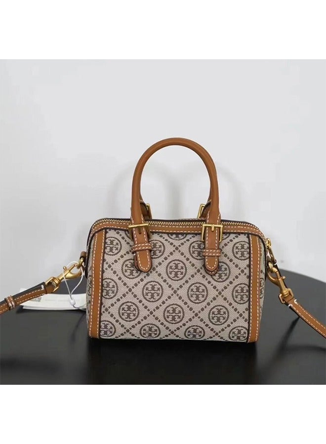 Tory Burch Tory Burch women's bag, new Boston bag, classic printed hand-held crossbody bag, fashionable and versatile single-shoulder women's bag - Image 2