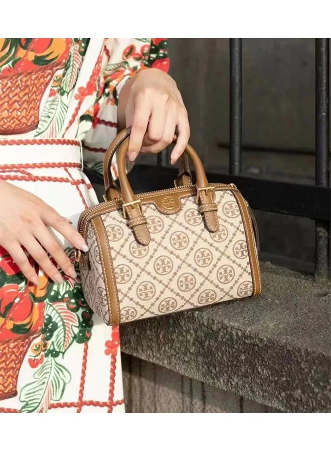 Tory Burch Tory Burch women's bag, new Boston bag, classic printed hand-held crossbody bag, fashionable and versatile single-shoulder women's bag - Image 3