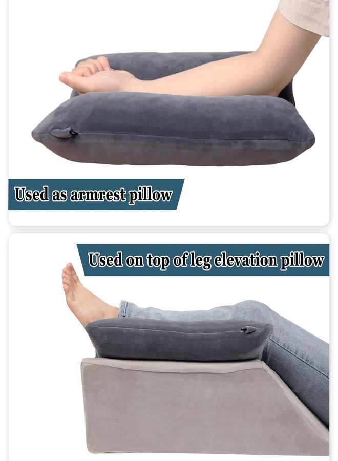 TANYOO Arm Elevation Pillow Shredded Memory Foam Filled Arm Stabilizer Elevation Pillow for Swelling and Circulation Pain Relief for Shoulder Surgery and Leg Injury Washable Cover - Image 2