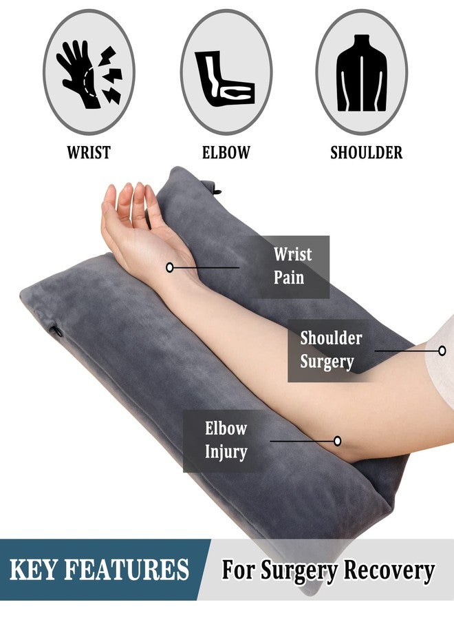TANYOO Arm Elevation Pillow Shredded Memory Foam Filled Arm Stabilizer Elevation Pillow for Swelling and Circulation Pain Relief for Shoulder Surgery and Leg Injury Washable Cover - Image 4