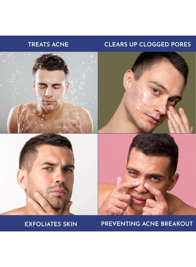 Mannlich Anti-Acne Soap | Controls Excess Sebum | Handmade Body & Face Soap for Acne-Prone and Oily Skin | 2% Salicylic Acid, 2% Niacinamide & 2% Tea Tree Oil | Brightens Skin, Fades Dark Spots | Prevents Body Acne | pH Balanced, SLS Free, Dermatologically Tested | 75 g (Pack of 2) - Image 4