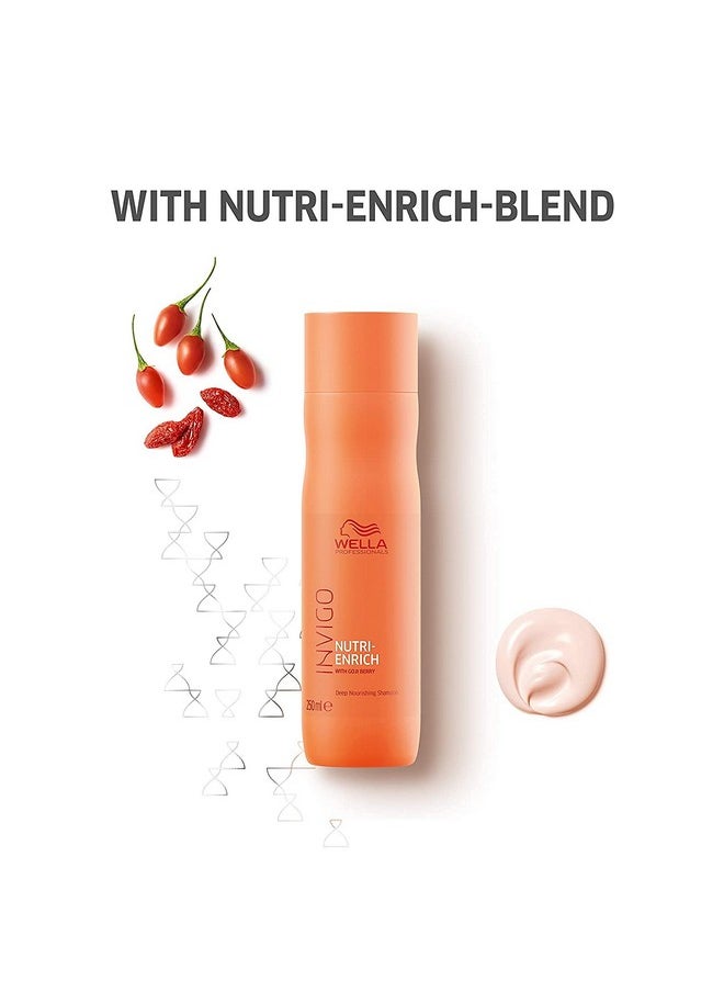 Wella Professionals Invigo Nutri-Enrich Shampoo For Damaged Hair | 250 Ml | Nourishing, Hydrating Hair Cleanser For Dry Hair | With Goji Berry Nutrients  - Image 2