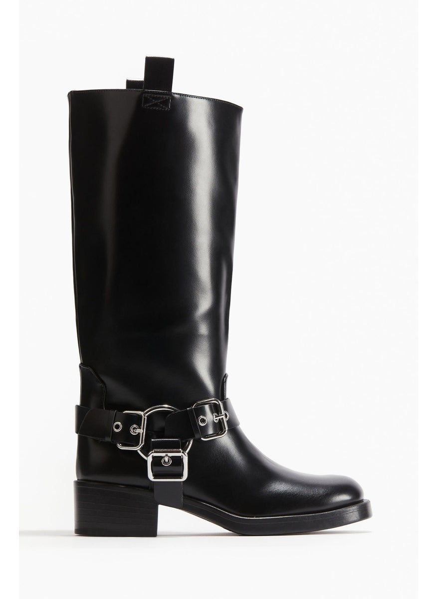 H&M Knee-High Biker Boots  - Image 1