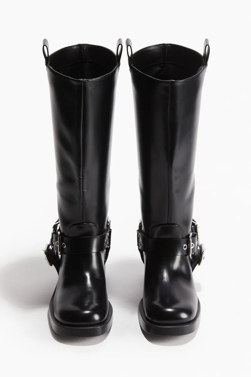 H&M Knee-High Biker Boots