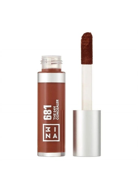 3INA The 24H Concealer 681 - Brightening, Color Correcting Concealer for a Natural, Poreless Finish - Lightweight, Buildable, Creamy Formula - Thick Applicator for a Smooth, Easy Blend - 0.15 oz
