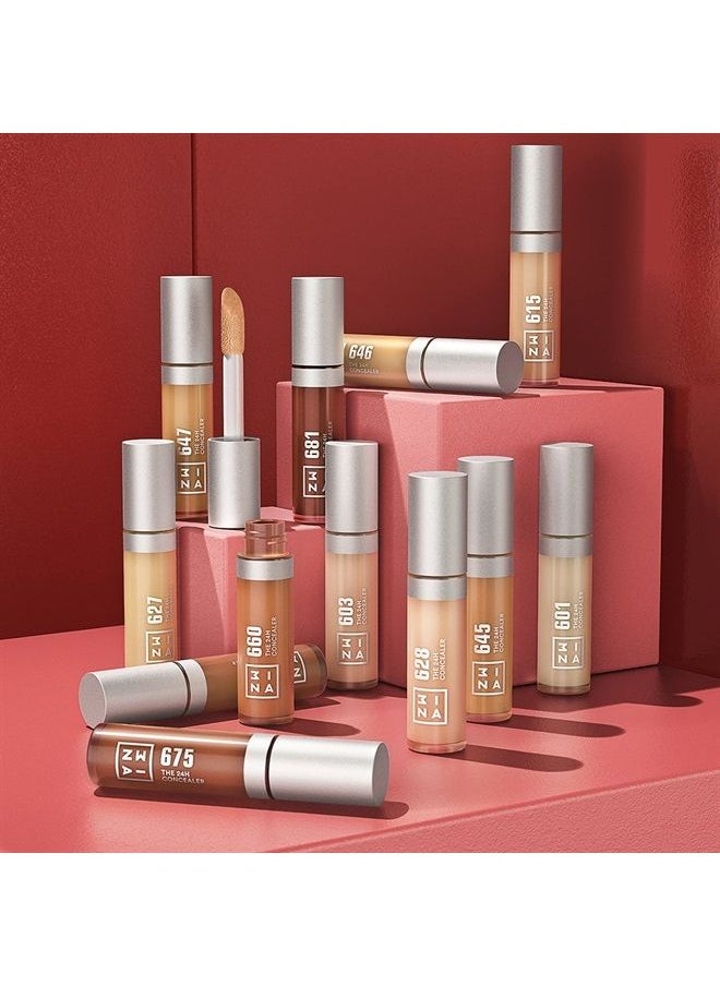 3INA - 3INA The 24H Concealer 681 - Brightening, Color Correcting Concealer for a Natural, Poreless Finish - Lightweight, Buildable, Creamy Formula - Thick Applicator for a Smooth, Easy Blend - 0.15 oz - Image 1