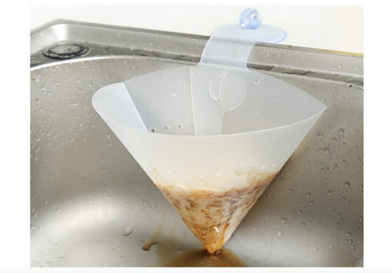 MICHELLE N LOGAN Food Strainer Funnel, Sink Funnel, Folding Filter Bag Sponge Holder Garbage Stopper Waste Food Strainer - Image 5