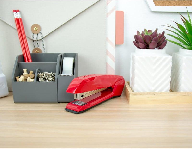 Bostitch Office Ascend 3 in 1 Stapler Integrated Remover & Staple Storage, 420 Staples Included, 20 Sheet Capacity, Lightweight, Red (B210R-RED), Full Size - Image 2