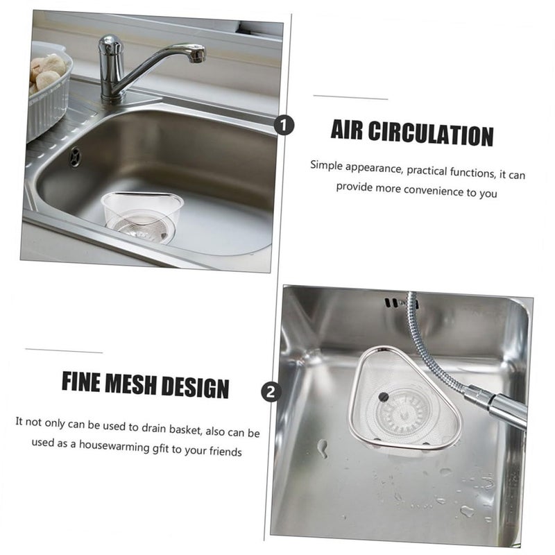 Triangle Sink Draining Basket Corner Storage For Kitchen, Plastic, Hand Wash - Image 5