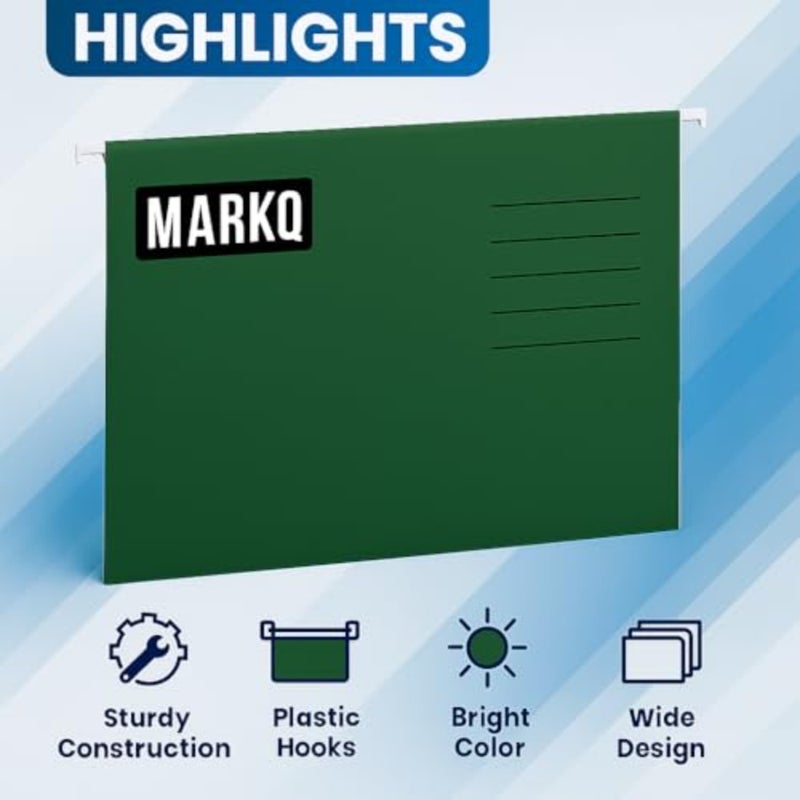 Hanging File Folders, Pack of 10 Suspension Files for Filing Cabinet Folders School Home Work Office Organization - Image 5