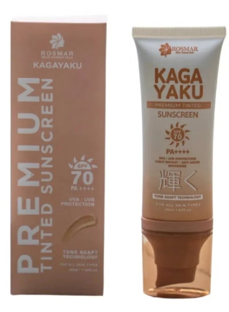 ROSMAR Kagayaku Premium Tinted Sunscreen Spf70 Pa++++ 50Ml