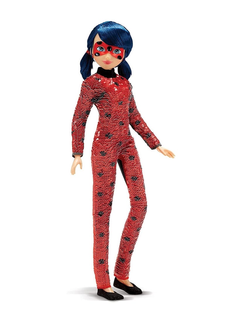 Miraculous - Fashion Flip Marinette To Ladybug with Sequin Outfit Doll by Playmates Toys | Material : Plastic |Fashion Doll | Age Group : 4Years+ - Image 1