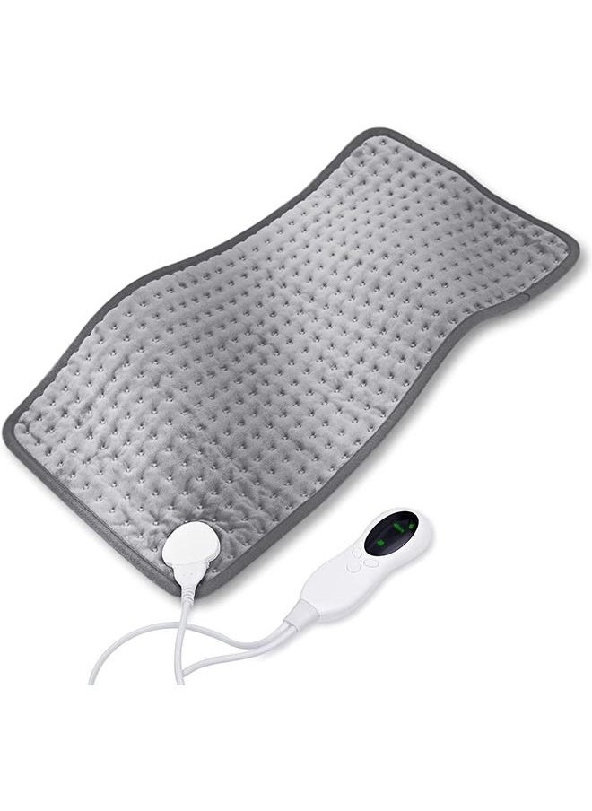 Arabest - Portable Heating Pad, Electric Hot Heating Pad for Period Cramps Neck Shoulder Pain Relief, 10 Temperature Settings, 3 Timer, Auto Shut Off Function, Gifts for Women, Men (Grey, 12 inch × 24 inch) - Image 1