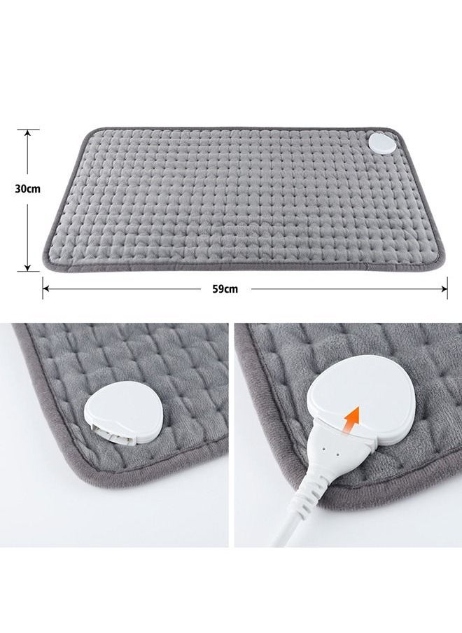 Arabest - Portable Heating Pad, Electric Hot Heating Pad for Period Cramps Neck Shoulder Pain Relief, 10 Temperature Settings, 3 Timer, Auto Shut Off Function, Gifts for Women, Men (Grey, 12 inch × 24 inch) - Image 1