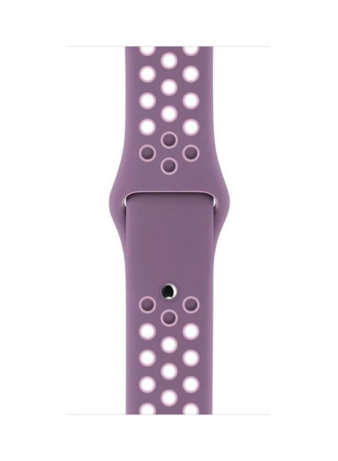 NIBEMINENT Sport Silicone Watchband For Apple Watch Series 7/6/5/4/3/2/1/SE 38/40/41mm Purple/Pink - Image 3