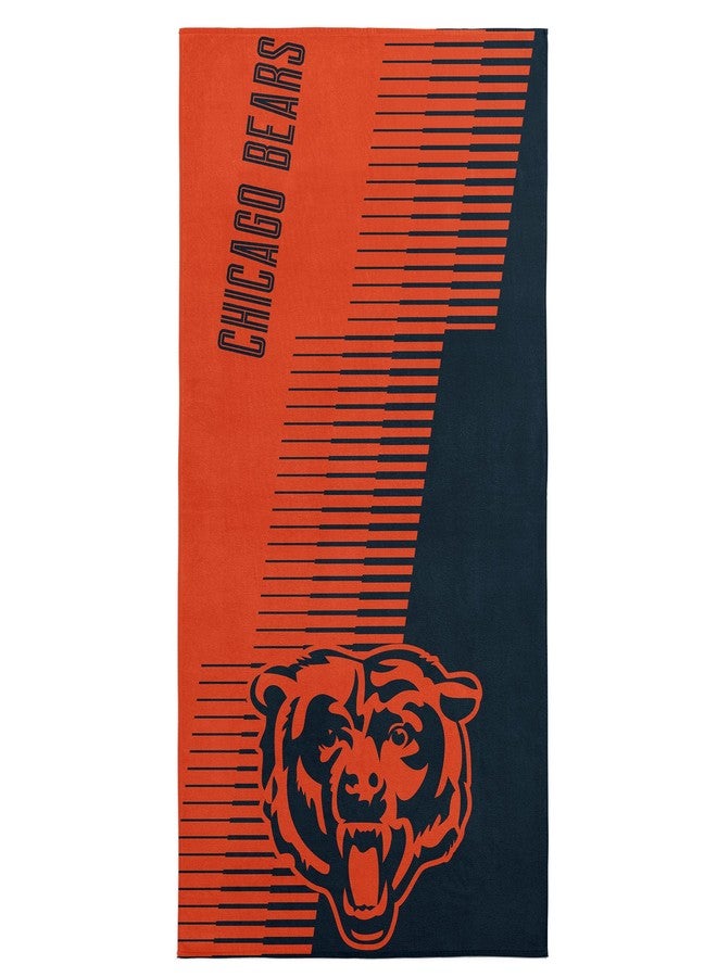 Northwest Chicago Bears NFL Progression Jacquard Beach Towel 36 x 72 Inches - Image 1