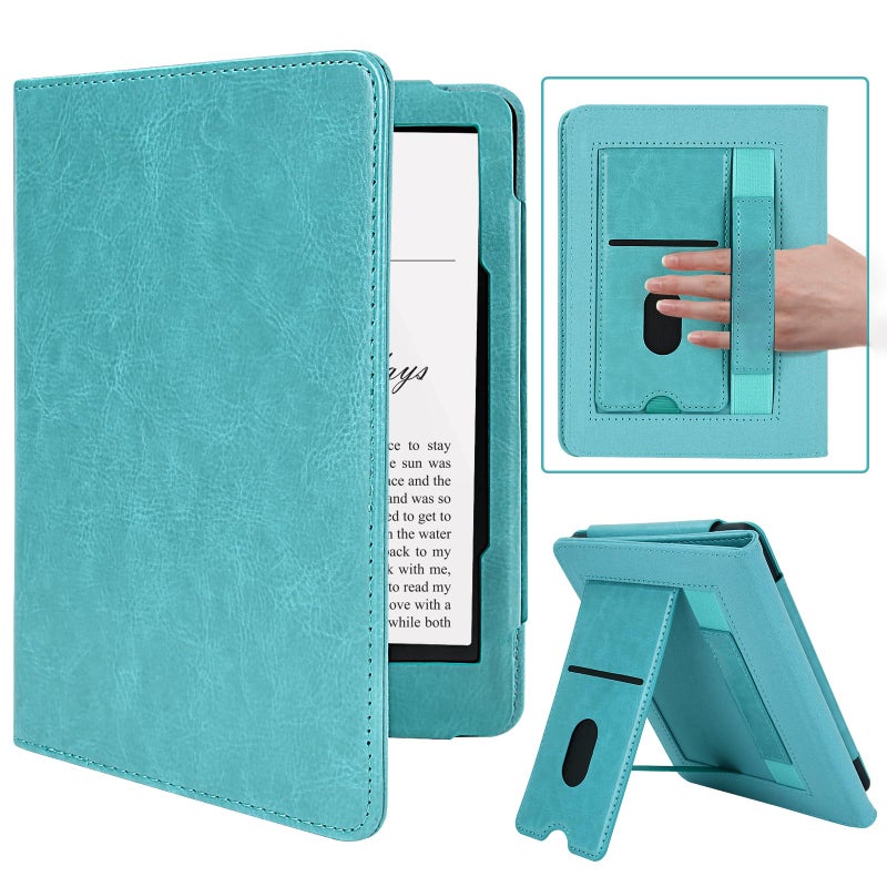 COO Case for 6.8" Kindle Paperwhite (11th Generation-2021) and Signature Edition, Premium PU Leather for 6.8" Kindle Paperwhite Case with Hand Strap, Card Slot and Foldable Stand - Image 1