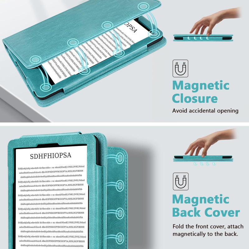 COO Case for 6.8" Kindle Paperwhite (11th Generation-2021) and Signature Edition, Premium PU Leather for 6.8" Kindle Paperwhite Case with Hand Strap, Card Slot and Foldable Stand - Image 3