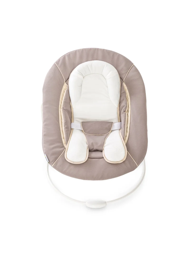 هوك Alpha+ 2 In 1 Bouncer And Baby Rocker, Stretch Beige From Birth, Newborn Set, Compatible With Alpha Highchair